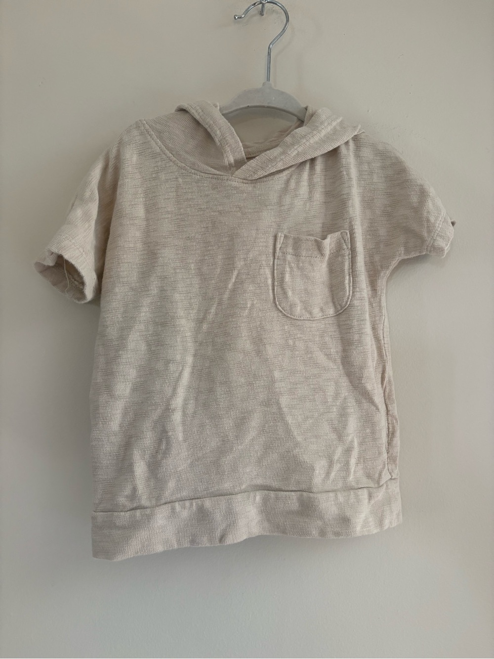Cat & Jack Cream Short-Sleeve Hooded T-shirt 2T